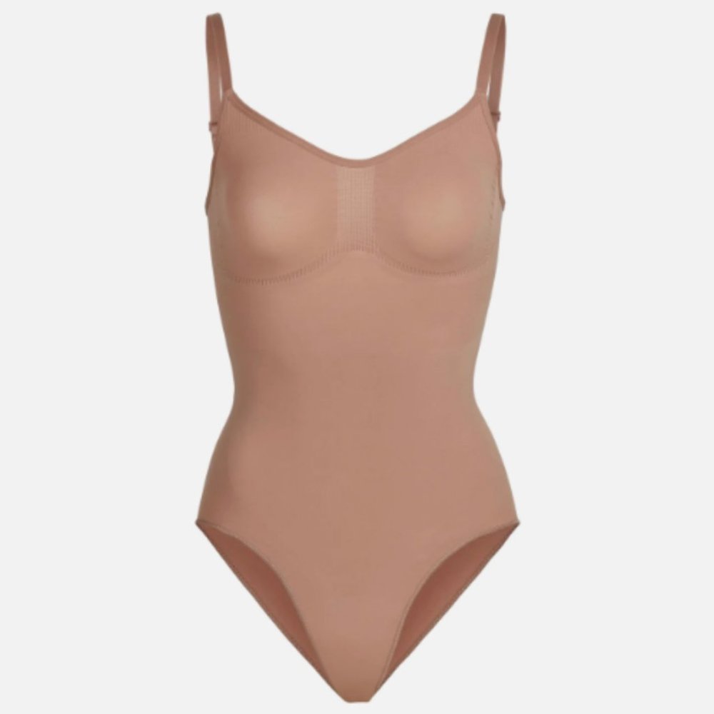 SKIMS Women's Sculpting Bodysuit w/Snaps Strong Compression Sz L/XL - Nude  NWOT